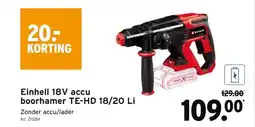 GAMMA Einhell 18V accu boorhamer TE-HD 18/20 Li aanbieding