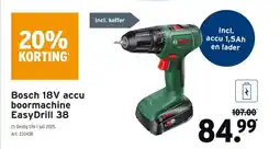 GAMMA Bosch 18V accu boormachine EasyDrill 38 aanbieding