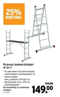 GAMMA Krause kamersteiger 4-in-1 aanbieding