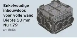 GAMMA Enkelvoudige inbouwdoos voor volle wand Diepte 50 mm aanbieding