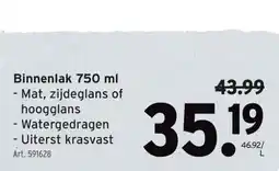GAMMA Binnenlak 750 ml aanbieding