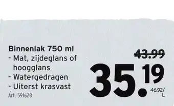 GAMMA Binnenlak 750 ml aanbieding