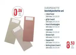 Horeca totaal Europochette bestekpochette uni aanbieding