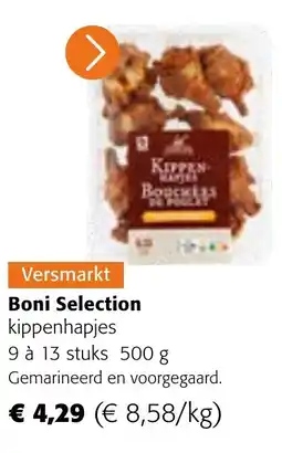 Colruyt Boni Selection kippenhapjes aanbieding