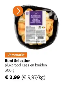 Colruyt Boni Selection plukbrood Kaas en kruiden aanbieding