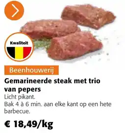 Colruyt Gemarineerde steak met trio van pepers aanbieding