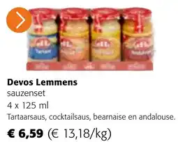 Colruyt Devos Lemmens sauzenset aanbieding