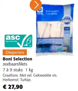 Colruyt Boni Selection zeebaarsfilets aanbieding