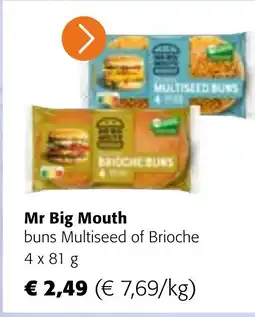 Colruyt Mr Big Mouth buns Multiseed of Brioche aanbieding