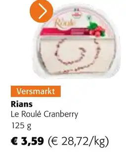 Colruyt Rians Le Roulé Cranberry aanbieding