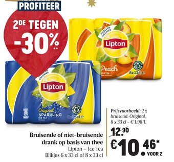Delhaize Bruisende of niet-bruisende drank op basis van thee aanbieding