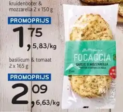 Alvo Focaccia basilicum & tomaat aanbieding