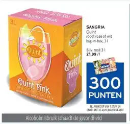 Alvo Quint sangria aanbieding