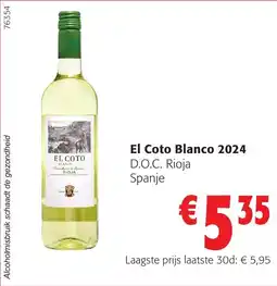 Colruyt El Coto Blanco 2024 D.O.C. Rioja aanbieding