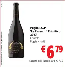 Colruyt Puglia I.G.P. 'Le Passanti' Primitivo 2023 aanbieding