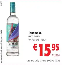 Colruyt Takamaka rum Koko aanbieding