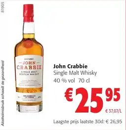Colruyt John Crabbie Single Malt Whisky aanbieding