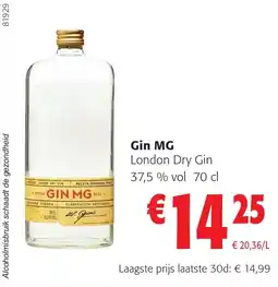 Colruyt Gin MG London Dry Gin aanbieding