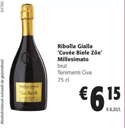 Colruyt Ribolla gialla 'cuvée biele zôe' millesimato aanbieding