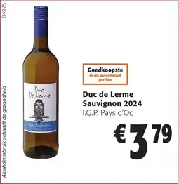 Colruyt Duc de Lerme Sauvignon 2024 I.G.P. Pays d'Oc aanbieding