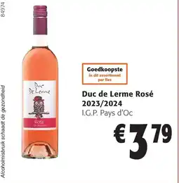 Colruyt Duc de Lerme Rosé 2023/2024 I.G.P. Pays d'Oc aanbieding