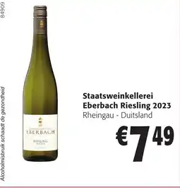 Colruyt Staatsweinkellerei Eberbach Riesling 2023 aanbieding