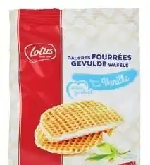 Colruyt Lotus Gevulde Wafels Vanillesmaak aanbieding