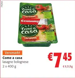 Colruyt Come a Casa Lasagne Bolognese aanbieding