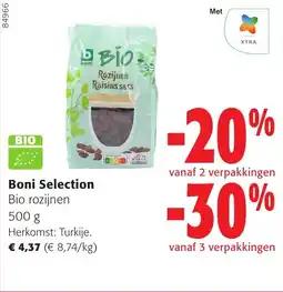 Colruyt Boni Selection Bio rozijnen aanbieding