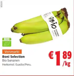 Colruyt Boni Selection Bio bananen aanbieding