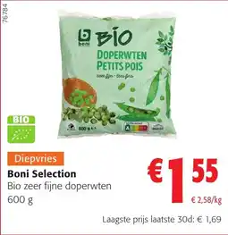 Colruyt Boni Selection Bio zeer fijne doperwten aanbieding