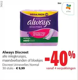 Colruyt Always Discreet aanbieding