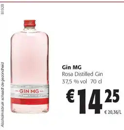 Colruyt Gin MG Rosa Distilled Gin aanbieding