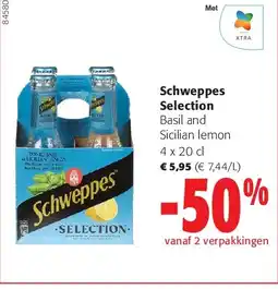 Colruyt Schweppes Selection Basil and Sicilian lemon aanbieding