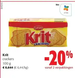 Colruyt Krit crackers 100 g aanbieding