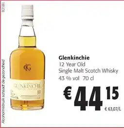 Colruyt Glenkinchie 12 Year Old Single Malt Scotch Whisky aanbieding