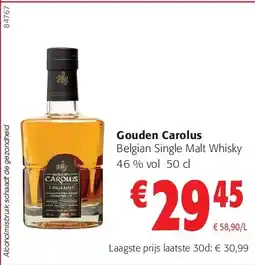Colruyt Gouden Carolus Belgian Single Malt Whisky aanbieding