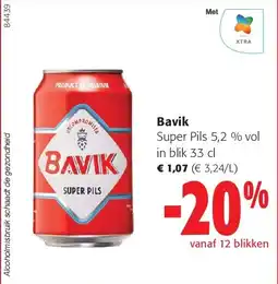 Colruyt Bavik Super Pils 5,2 % vol in blik 33 cl aanbieding