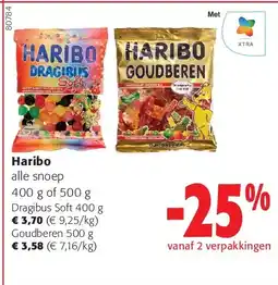 Colruyt Haribo Dragibus Soft 400 g aanbieding