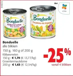 Colruyt Bonduelle Kikkererwten 150 g aanbieding