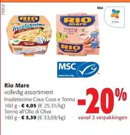 Colruyt Rio Mare Insalatissime Cous Cous e Tonno 160 g aanbieding