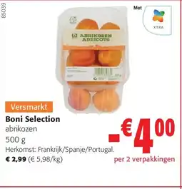 Colruyt Boni Selection abrikozen 500 g aanbieding