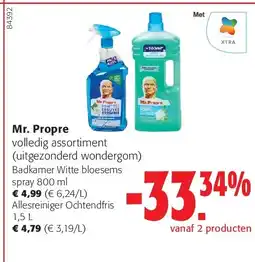 Colruyt Mr. Propre Badkamer Witte bloesems spray 800 ml aanbieding