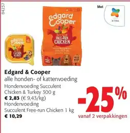 Colruyt Edgard & Cooper Hondenvoeding Succulent Chicken & Turkey 300 g aanbieding