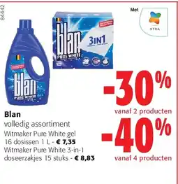 Colruyt Blan Witmaker Pure White gel 16 dosissen 1 L aanbieding
