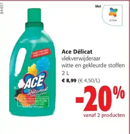 Colruyt Ace Délicat vlekverwijderaar witte en gekleurde stoffen 2 L aanbieding