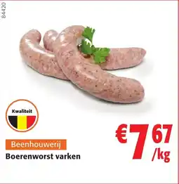 Colruyt Boerenworst Varken aanbieding