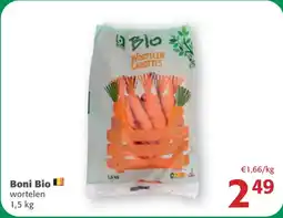 Comarkt Boni Bio wortelen aanbieding