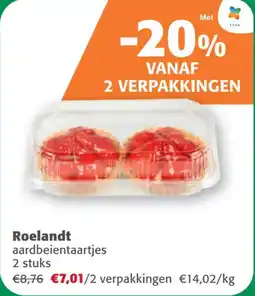 Comarkt Roelandt aardbeientaartjes aanbieding