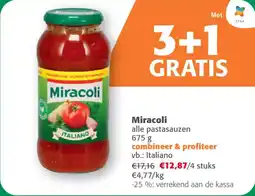 Comarkt Miracoli alle pastasauzen aanbieding